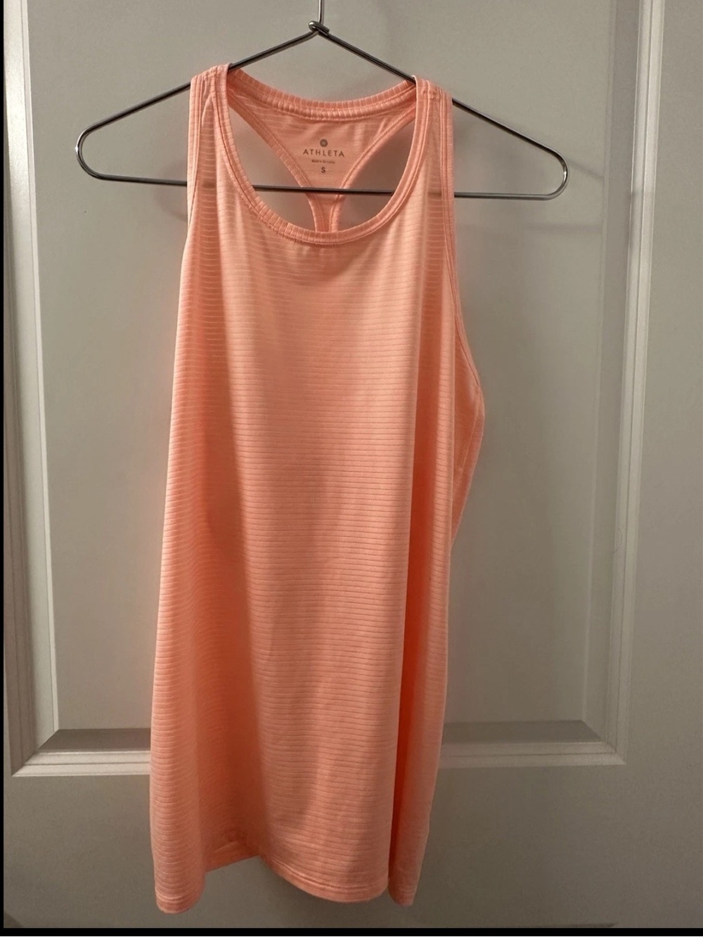 Athleta Shadow Stripe Chi Rules Tank | Melon Shock | S